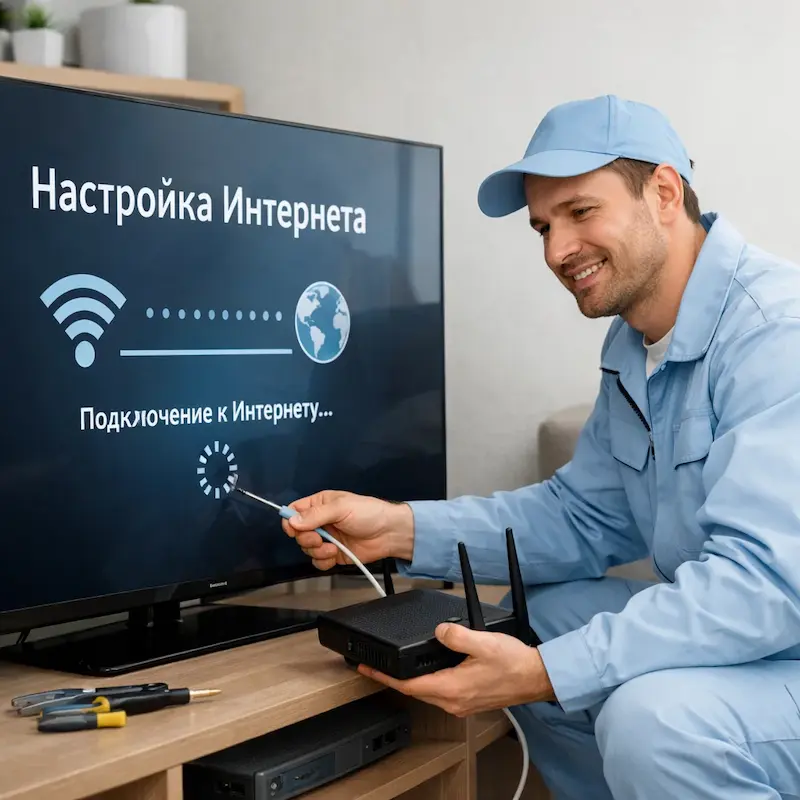 Настройка интернета на ТВ в Серпухове