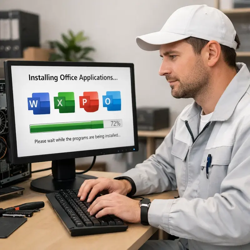 установка офисных программ на компьютер в Серпухове