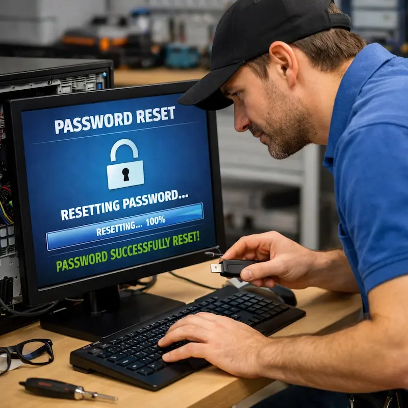 Сброс пароля от компьютера в Серпухове