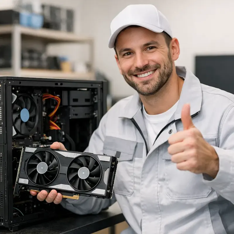 установка видеокарты на ПК в Серпухове