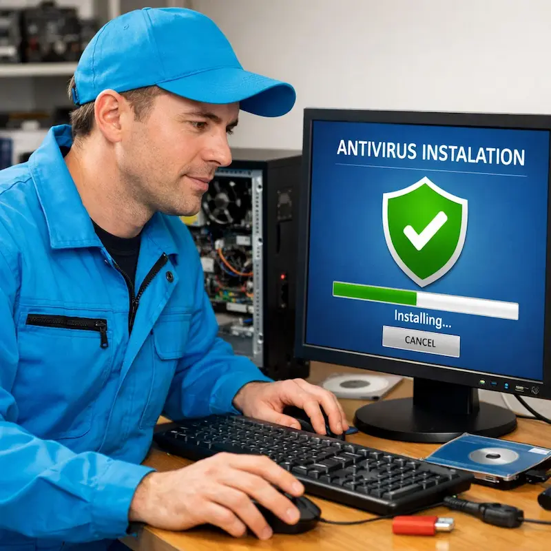 Установка антивируса на ноутбук в Серпухове