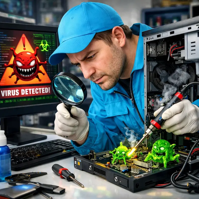 Вылечить компьютерный вирус в Серпухове